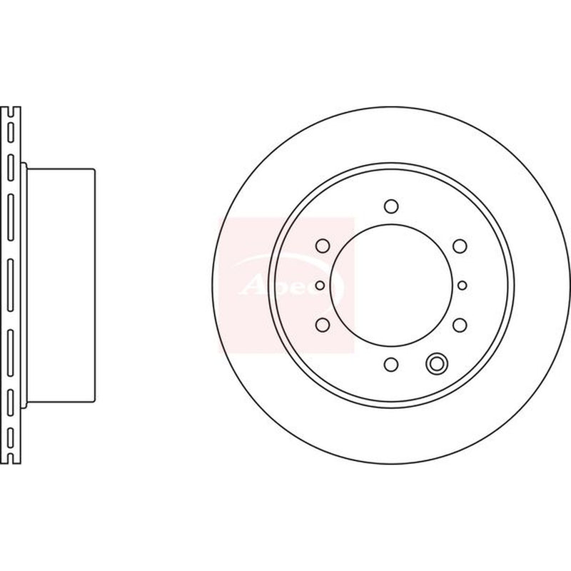Apec 2 x Vented Rear Brake Discs DSK2418