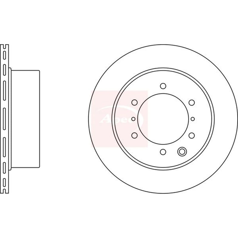 Apec 2 x Vented Rear Brake Discs DSK2418