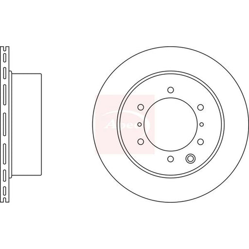 Apec 2 x Vented Rear Brake Discs DSK2418