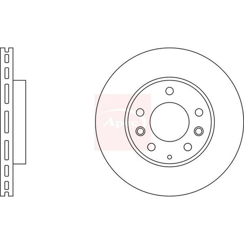 Apec 2 x Vented Front Brake Discs DSK2150