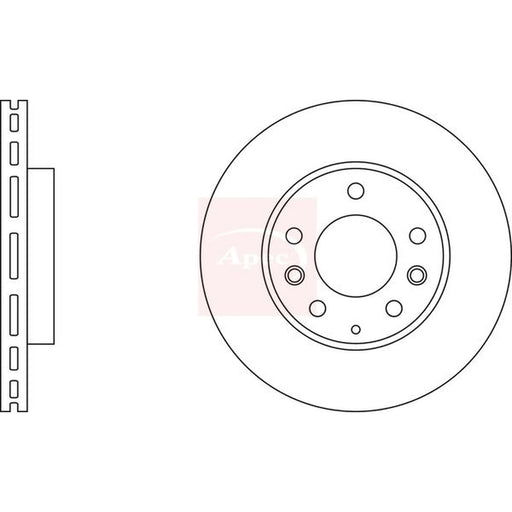 Apec 2 x Vented Front Brake Discs DSK2150
