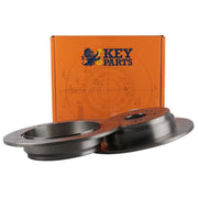 Key Parts 2 x Solid Rear Brake Discs KBD4748