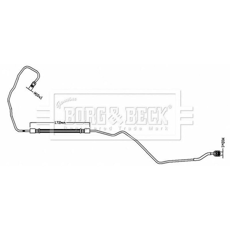 Borg & Beck Brake Hydraulic Hose Line Rear BBH8795