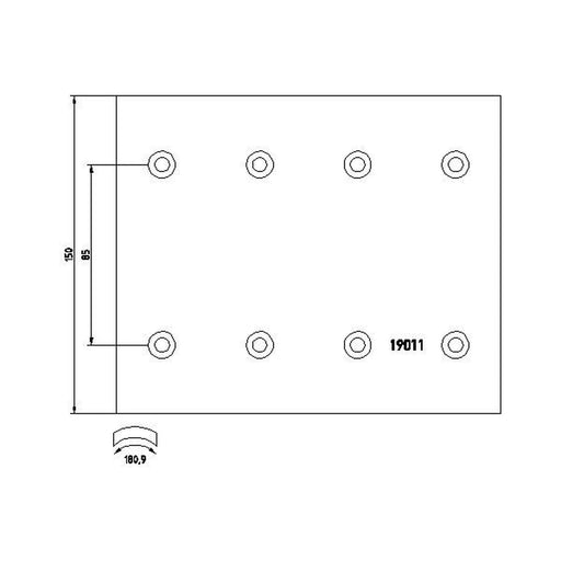 DON Don Cv Brake Lining Set DF44451S7203