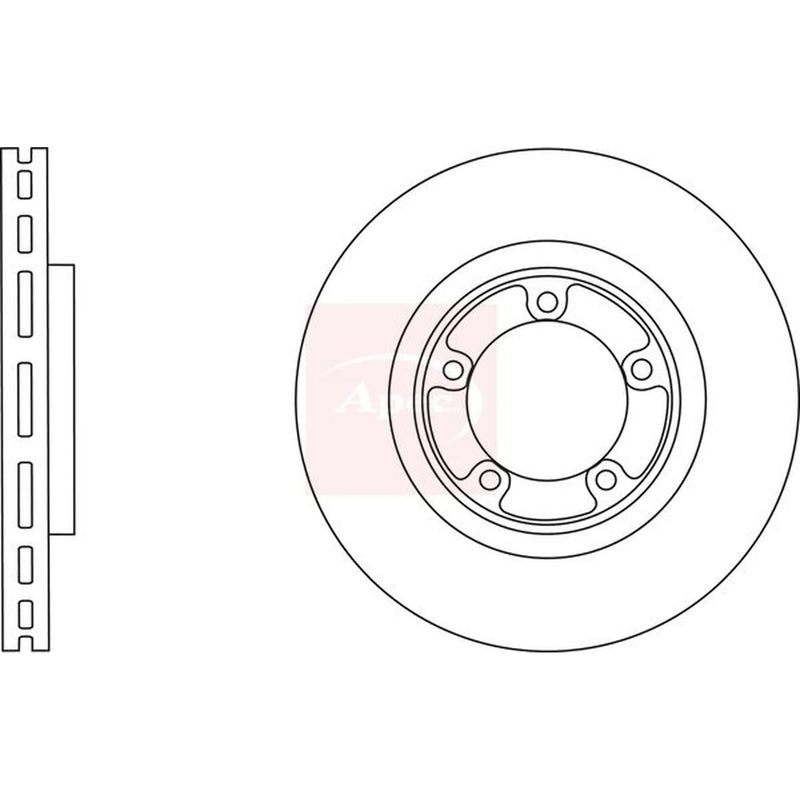 Apec 2 x Vented Front Brake Discs DSK2888