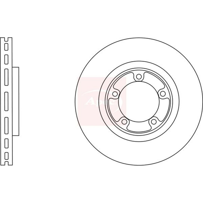 Apec 2 x Vented Front Brake Discs DSK2888