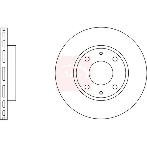 Apec 2 x Vented Front Brake Discs DSK2916