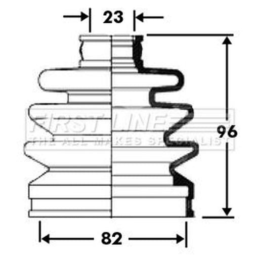First Line Drive Shaft Bellow Kit Front Left FCB2369