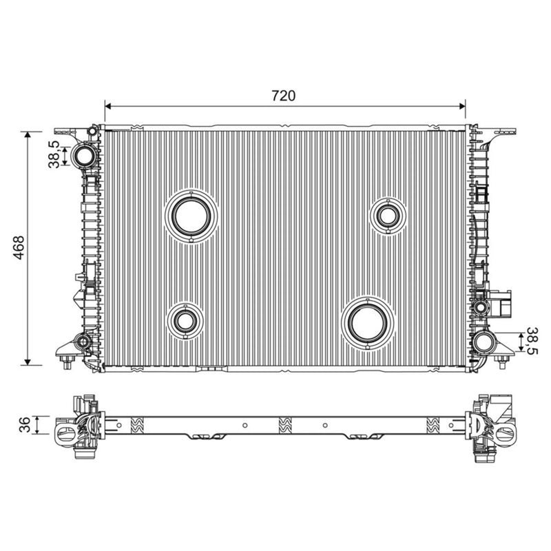Valeo Engine Radiator 701224