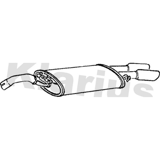 Klarius Box With Tail Pipe Rear VW190G