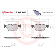 Brembo 4 x Front Brake Pad Set P06060