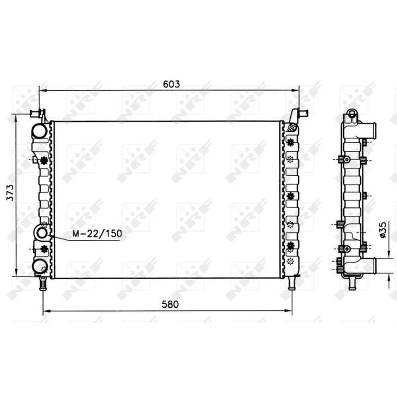 NRF Engine Radiator 58221