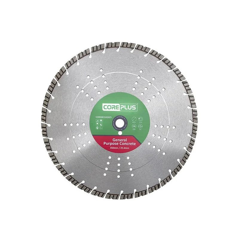CorePlus General Purpose Concrete Diamond Blade 450 x 25mm - CORDBCO45025