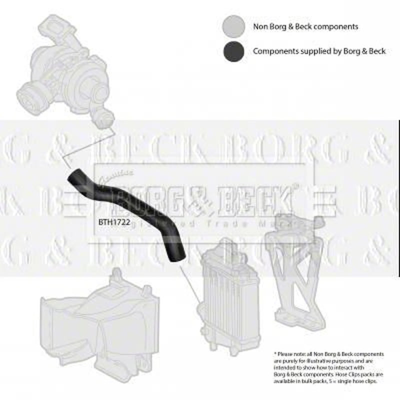 Borg & Beck Intercooler Turbo Charge Air Hose BTH1722