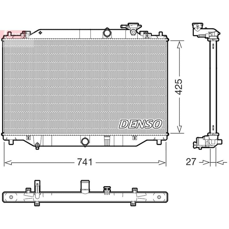 Denso Engine Radiator DRM44052
