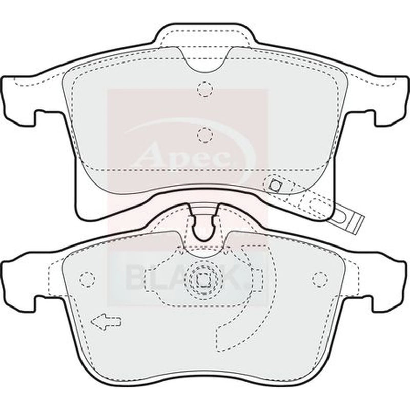 Apec Front Brake Pad Set PAD1348B