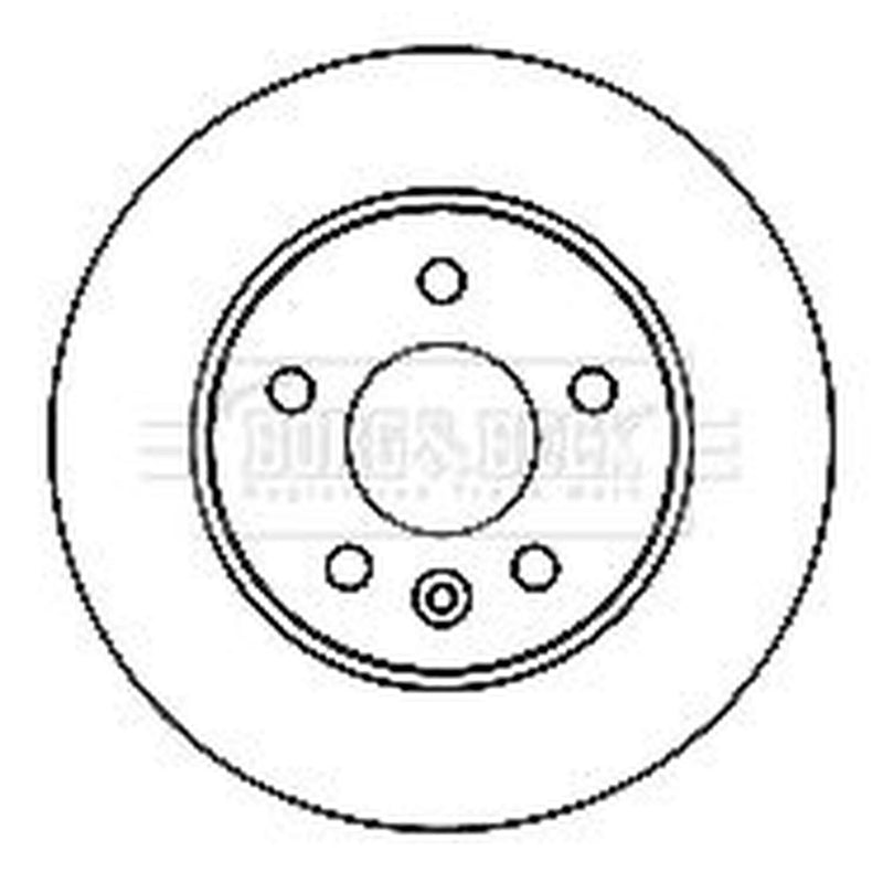 Borg & Beck 2 x Solid Front Brake Discs BBD5157