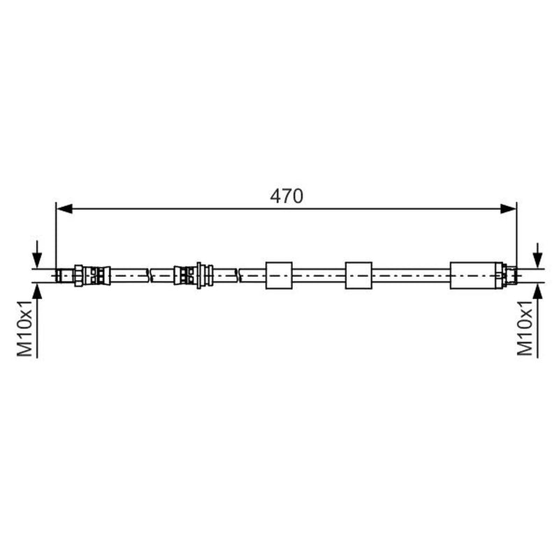 Bosch Brake Hydraulic Hose Line Front 1 987 481 481