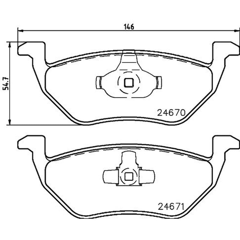 DON Rear Brake Pad Set PCP1512