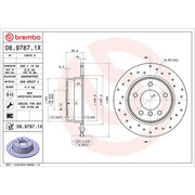 Brembo Xtra 2 x Perforated Rear Brake Discs 08.9787.1X