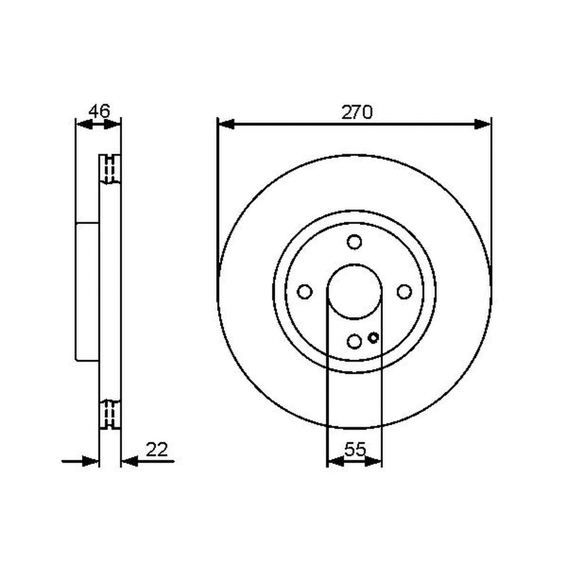 Bosch 2 x Vented Front Brake Discs 0 986 479 472