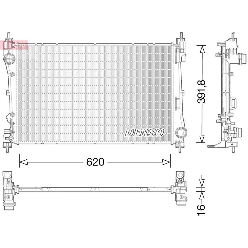 Denso Engine Radiator DRM13017