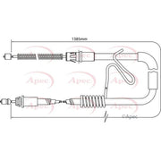 Apec Handbrake Cable Right Rear CAB1186