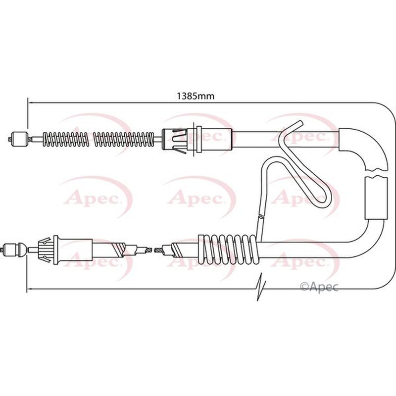 Apec Handbrake Cable Right Rear CAB1186
