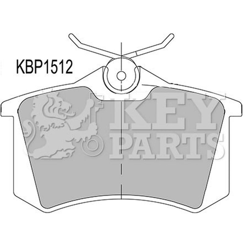 Key Parts 4 x Rear Brake Pad Set KBP1512