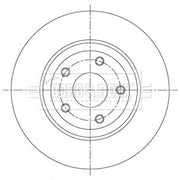 Borg & Beck 2 x Front Brake Discs BBD6084S
