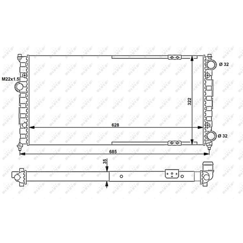 NRF Engine Radiator 58095