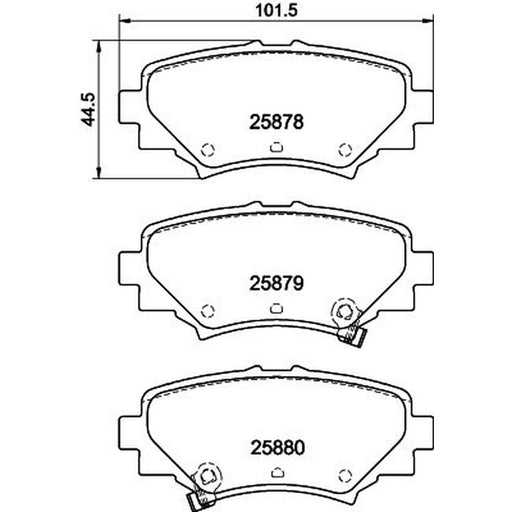 DON Rear Brake Pad Set PCP2002