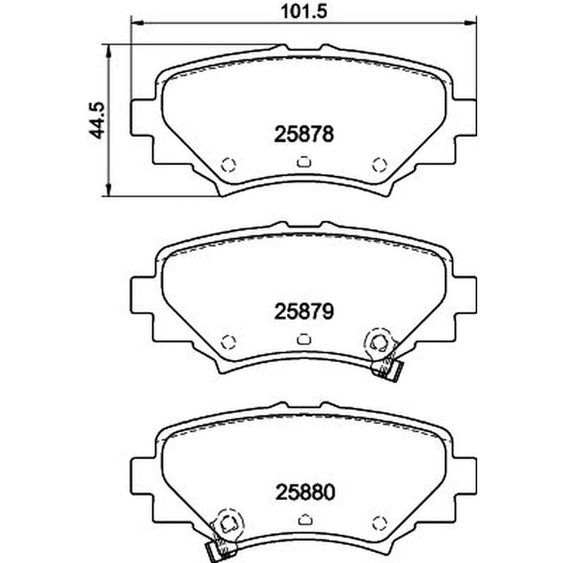 DON Rear Brake Pad Set PCP2002