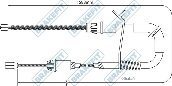 Apec Handbrake Cable Left Rear fits Ford Transit Platform 2000-2006 2.3 2.4