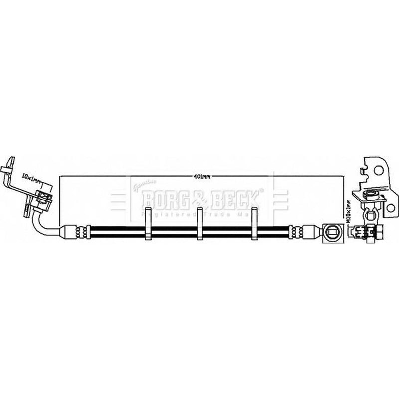 Borg & Beck Brake Hydraulic Hose Line Front Right BBH8279