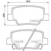 DON Rear Brake Pad Set PCP1362