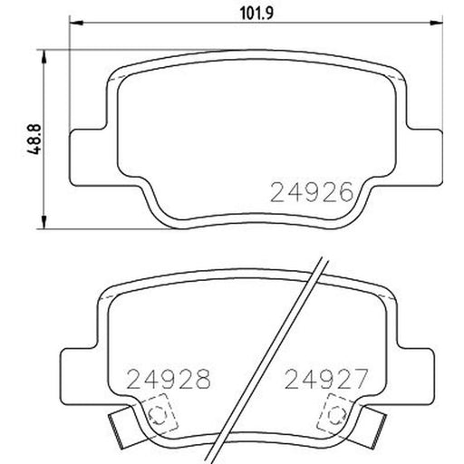 Mintex Rear Brake Pad Set MDB3054