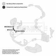 Borg & Beck Intercooler Turbo Charge Air Hose BTH1120
