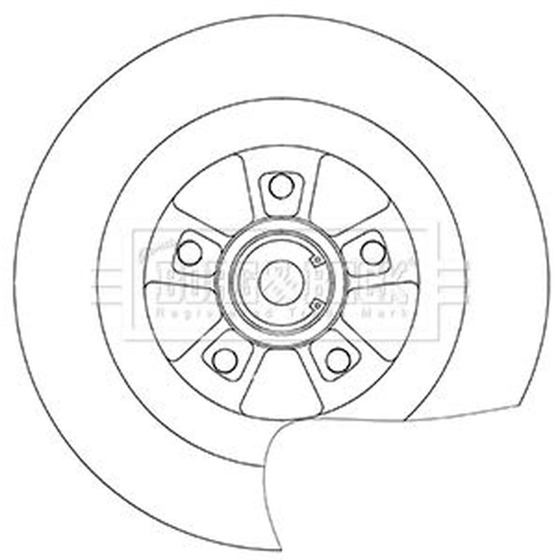 Borg & Beck 2 x Solid Rear Brake Discs BBD6036S