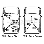 Borg & Beck Handbrake Cable Front BKB2589