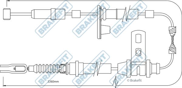 Apec Handbrake Cable Left Rear fits Fiat Stilo Multi 2003-2008 1.6 1.8 1.9