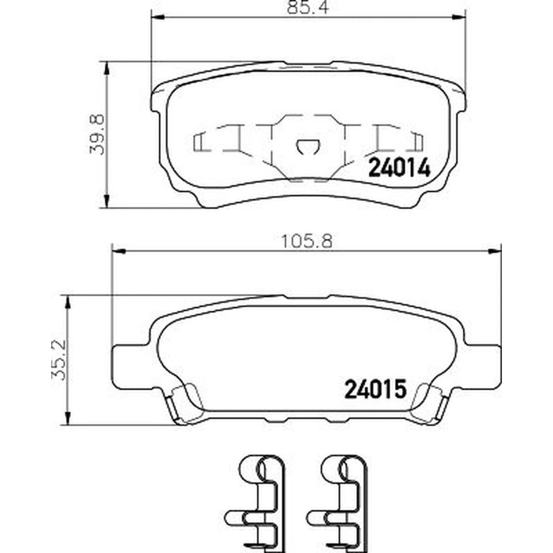 DON Rear Brake Pad Set PCP1104