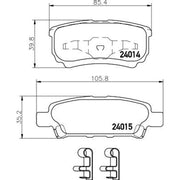 Mintex Rear Brake Pad Set MDB2612