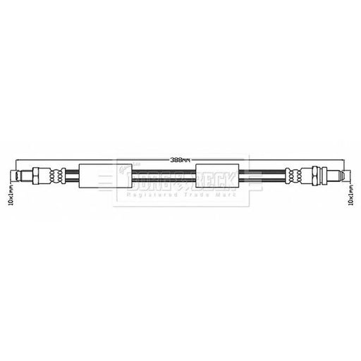Borg & Beck Brake Hydraulic Hose Line Rear Left BBH6984