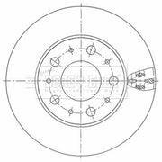 Borg & Beck 2 x Vented Front Brake Discs BBD6125S
