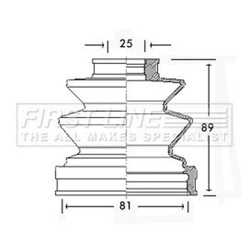 First Line Drive Shaft Bellow Kit Front Left FCB2458