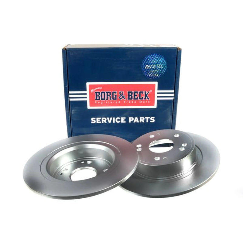 Borg & Beck 2 x Solid Rear Brake Discs BBD4743