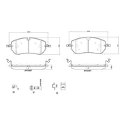 Brembo 4 x Front Brake Pad Set P36038