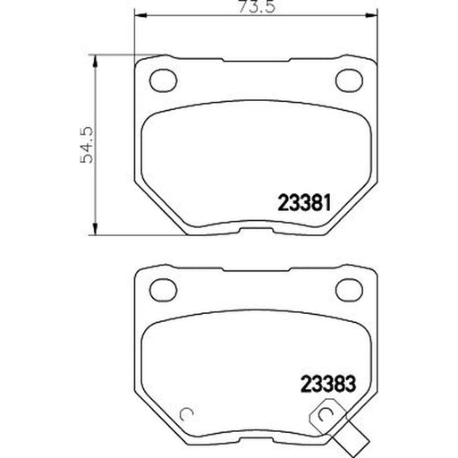 Mintex Rear Brake Pad Set MDB1494