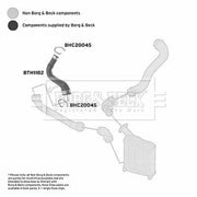 Borg & Beck Intercooler Turbo Charge Air Hose BTH1182